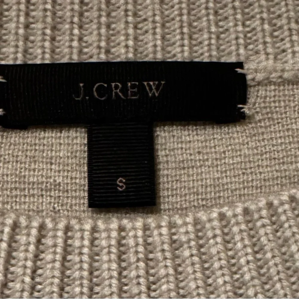 J. Crew Gray Merino Wool Boxy Sweater with Silver Sequin Detail - Size S